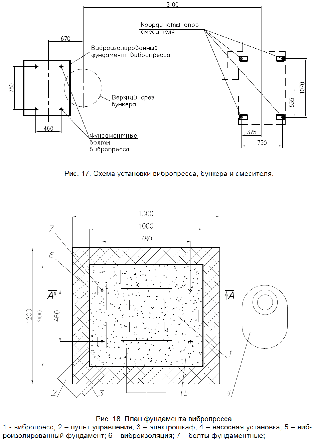 План фундамента Кондор-1-350-ТБ